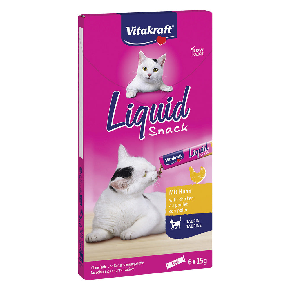 ALIMENTO PER GATTI 'LIQUID SNACK' gusto pollo - gr. 90 (6 snack)