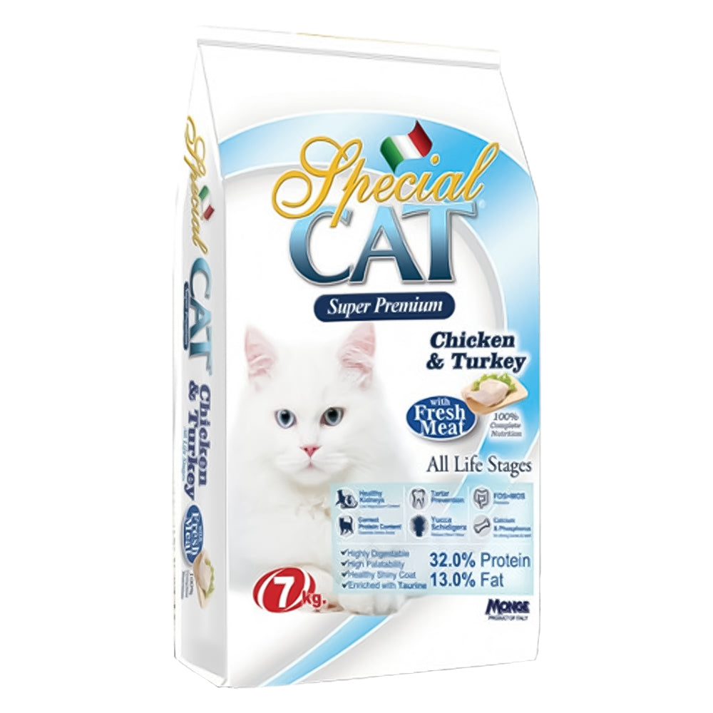 Croccantini Per Gatti 'Special Cat' Pollo E Tacchino - Kg 7 Monge | Per Uso Zootecnico Professionale