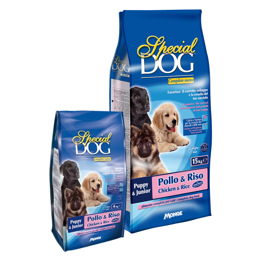 Crocchette Per Cani Junior 'Special Dog' Pollo E Riso - Kg Monge | Per Uso Zootecnico Professionale