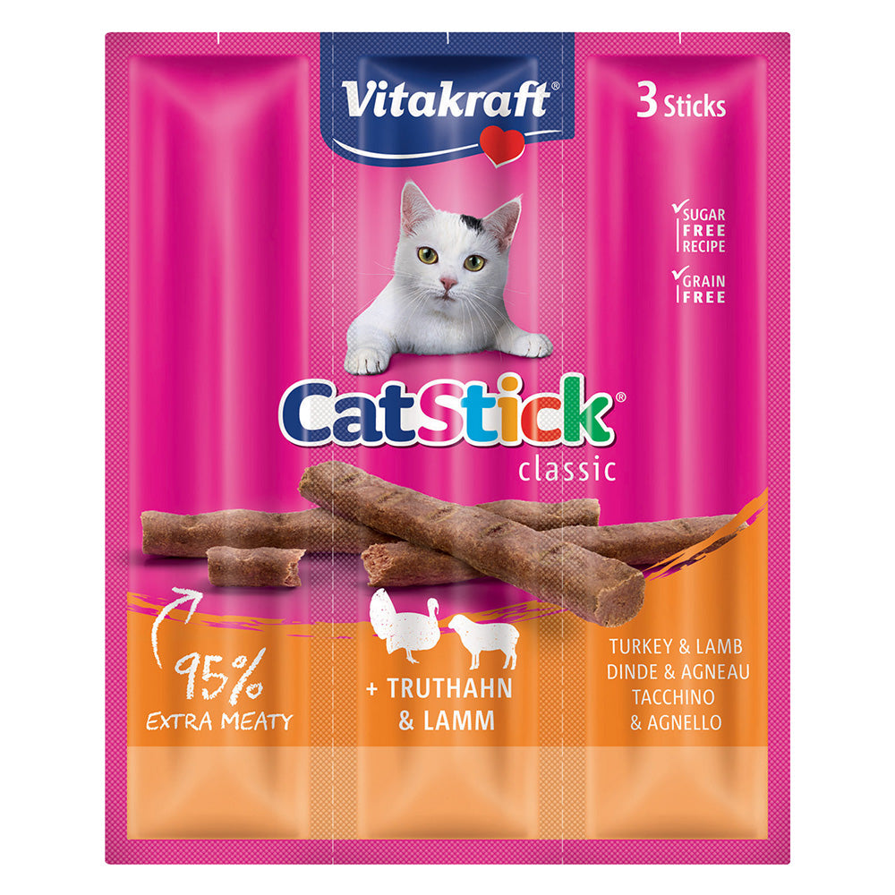ALIMENTO PER GATTI 'CAT-'STICK MINI' gusto tacchino e agnello - cf. 18 gr.