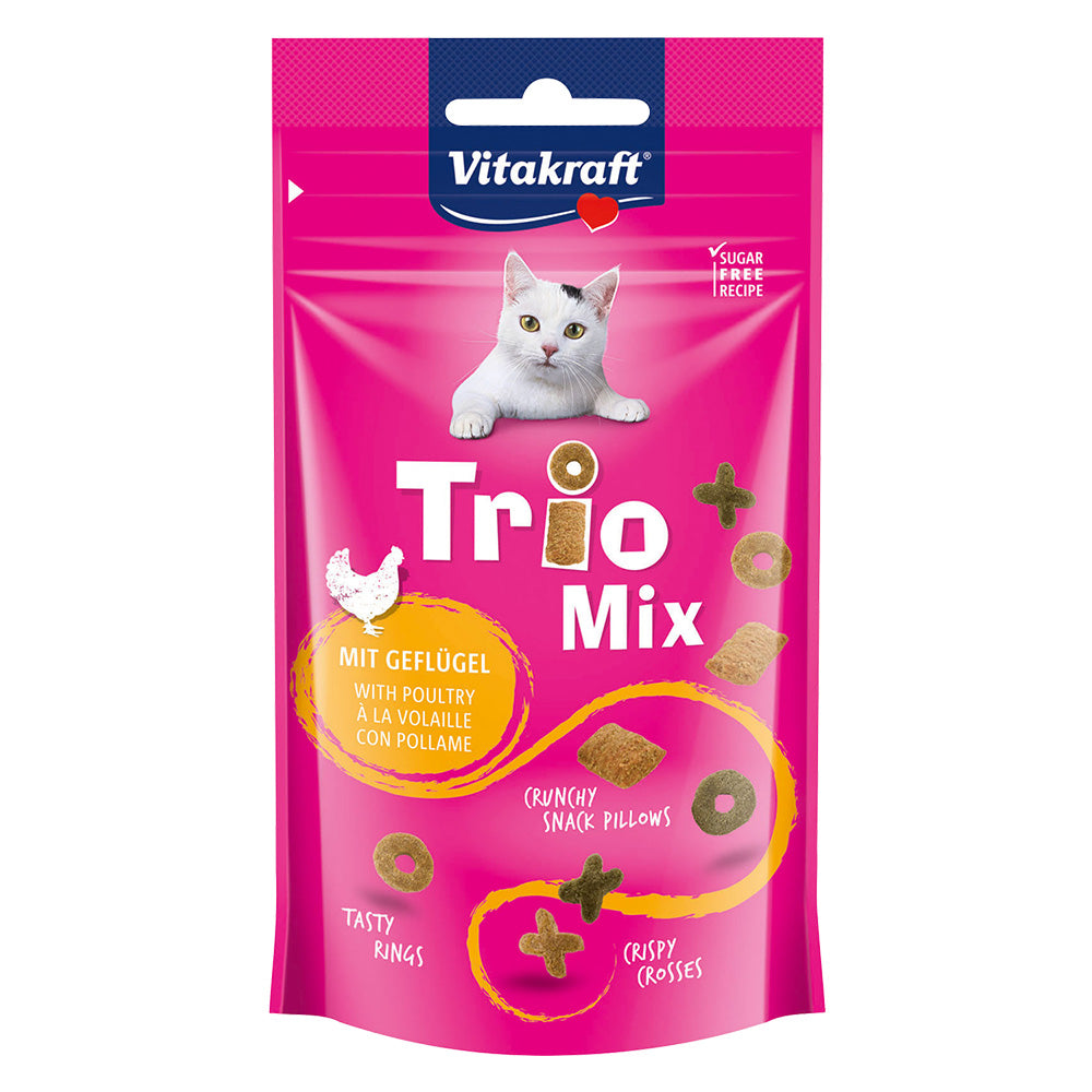 ALIMENTO PER GATTI 'TRIO MIX' gusto pollame - cf. 60 gr.