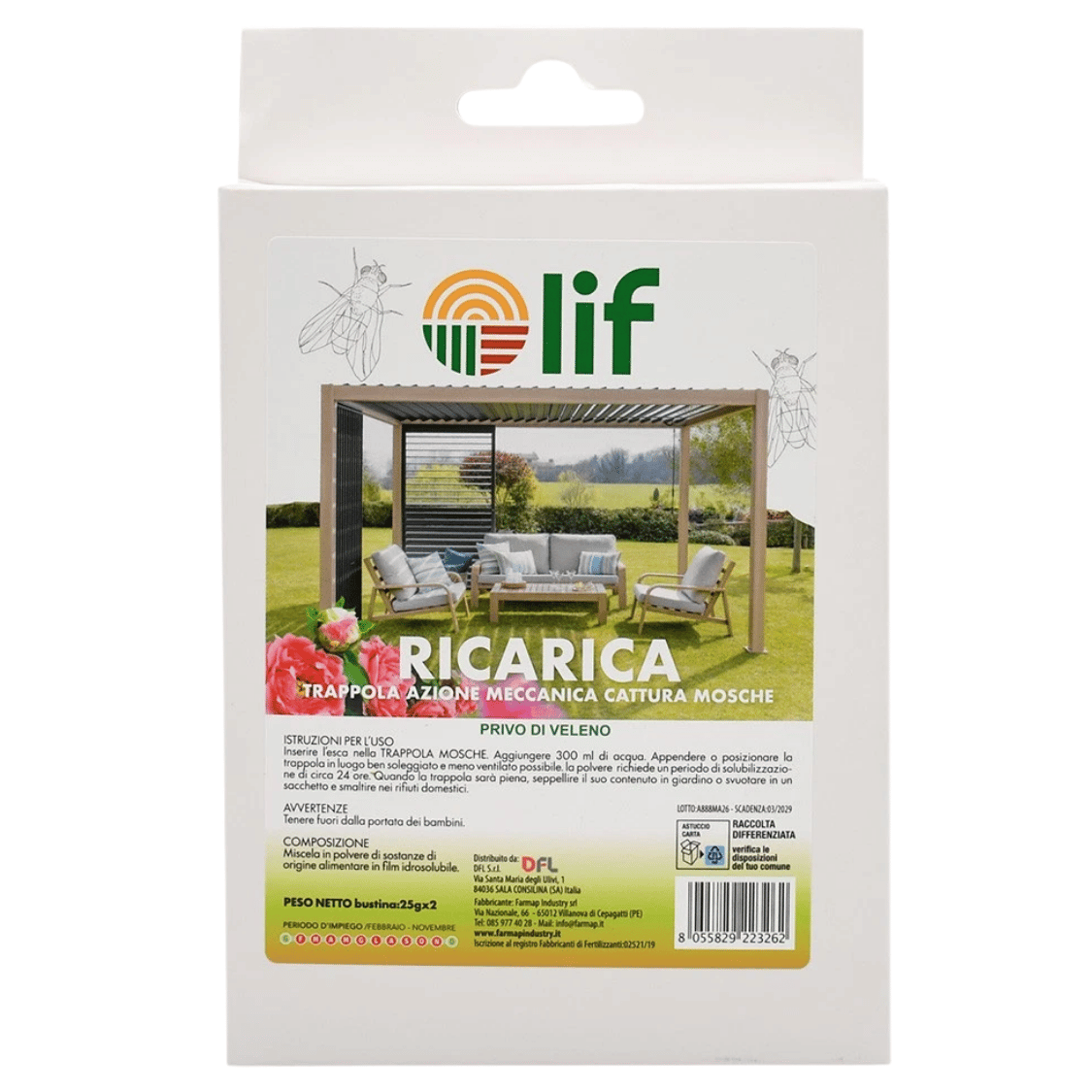 Attrattivo Alimentare Per Trappola Ecologica 2 Buste Da Ml 25 Gr | Per Uso Agricolo Professionale