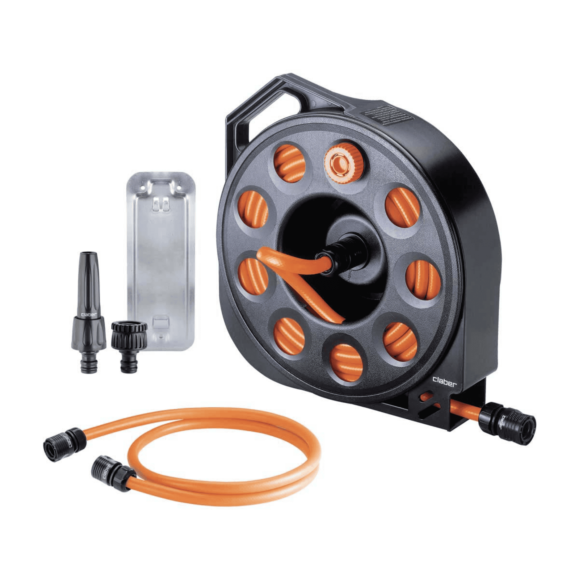 Avvolgitubo Claber Aquapass 8974 Con Tubo 15 Mt | Set Completo Con Lancia, Prolunga E Raccordi