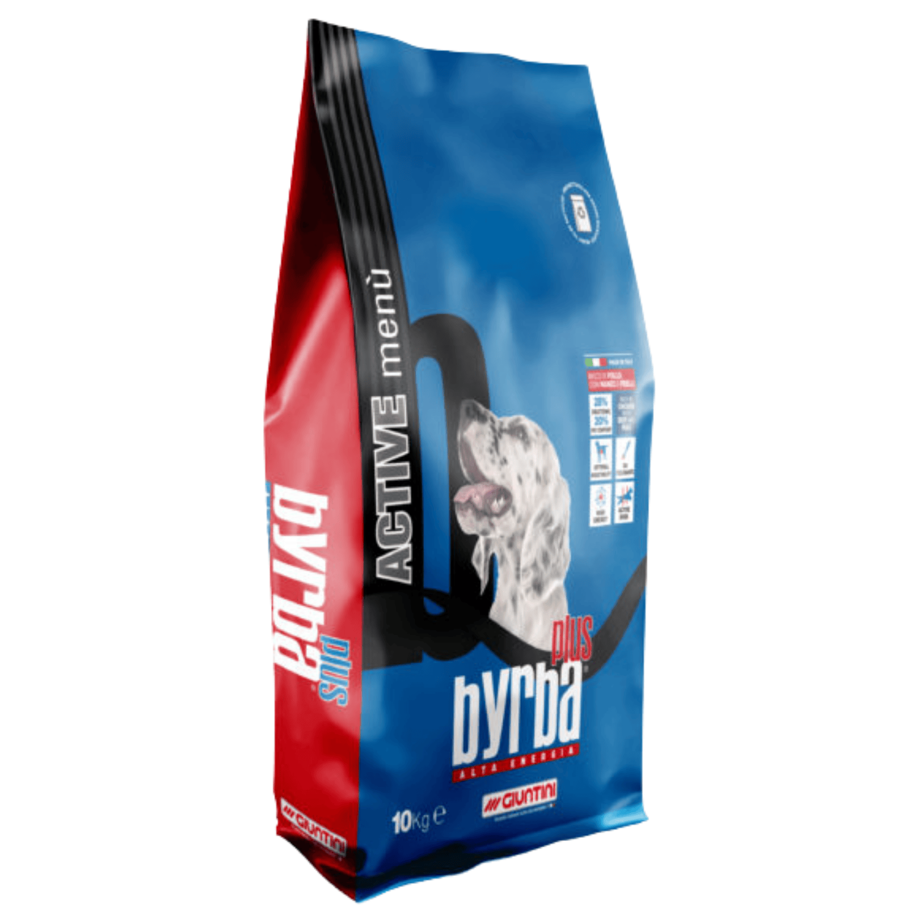 Byrba Plus Alta Energia | Mangime Completo Per Cani Attivi Con Pollo E Manzo | Sacco 20 Kg