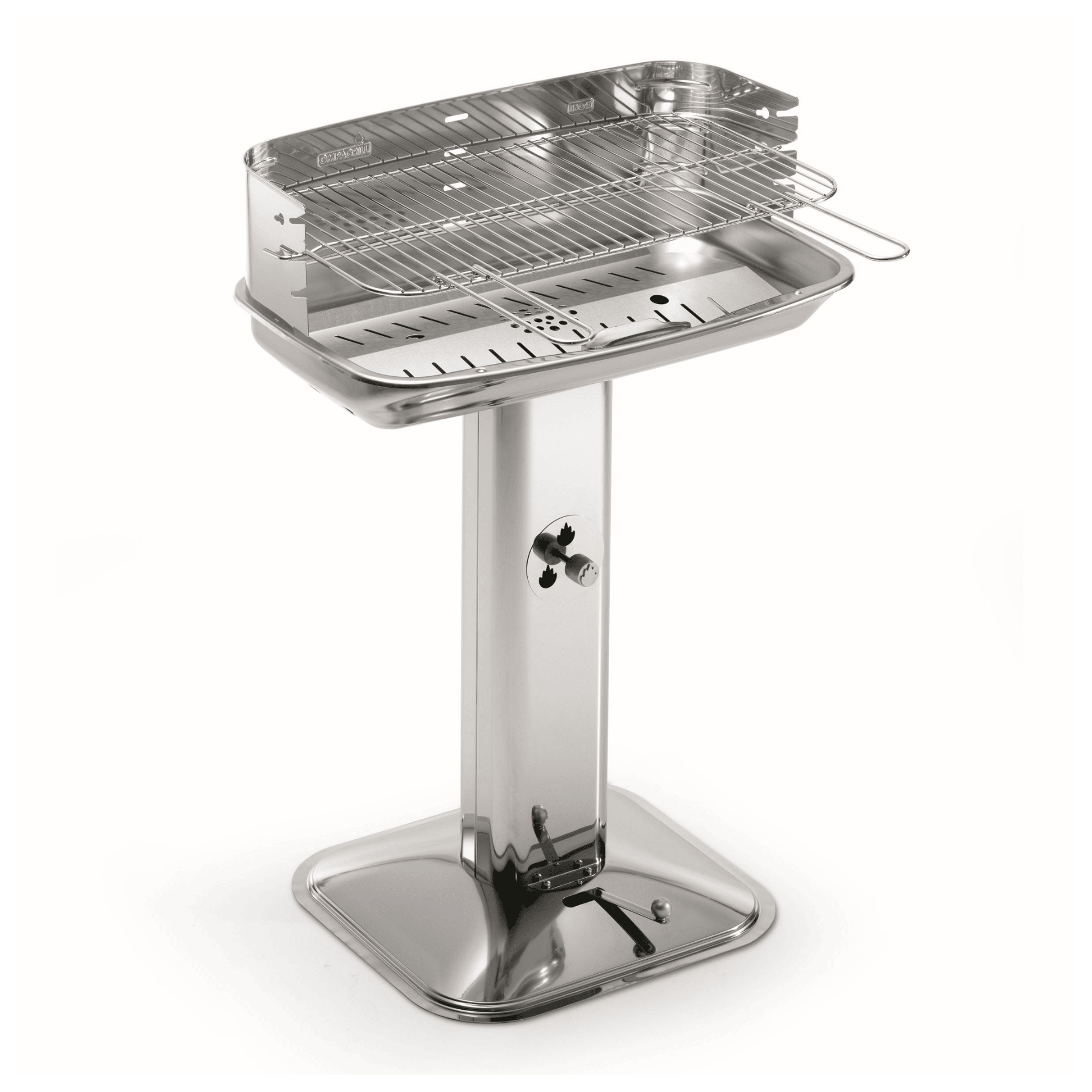 Barbecue 60-40 Venus X Pro System Ompagrill | Acciaio Inox Professionale | Griglia Regolabile