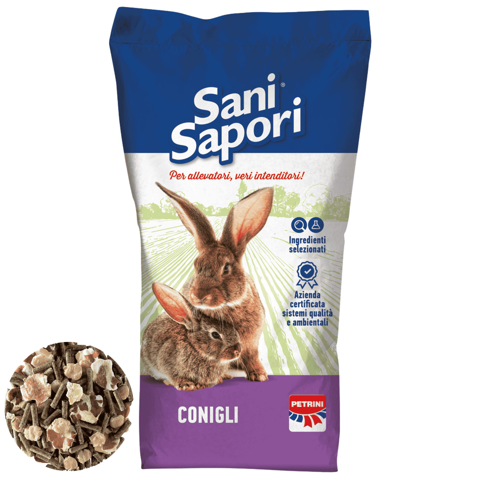 Mangime Professionale Per Conigli Ingrasso Petrini C11 Cunimix | Pellet Aromatizzato Con Erbe Officinali | Alta Digeribilità E Crescita Ottimale