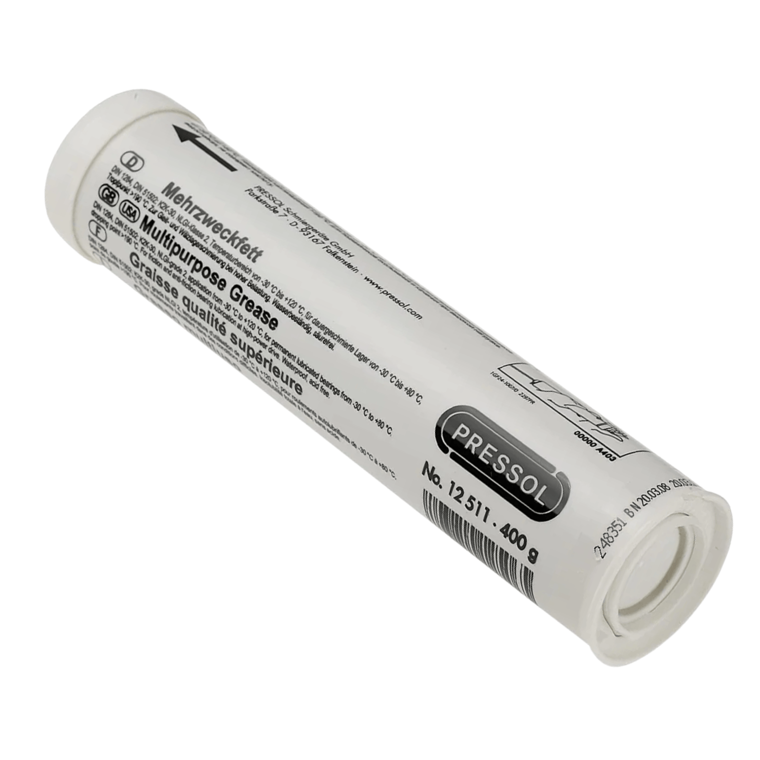 Cartuccia Grasso Professionale Pressol 400g | Cuscinetti Scorrimento Alta Pressione | Resistente Acqua