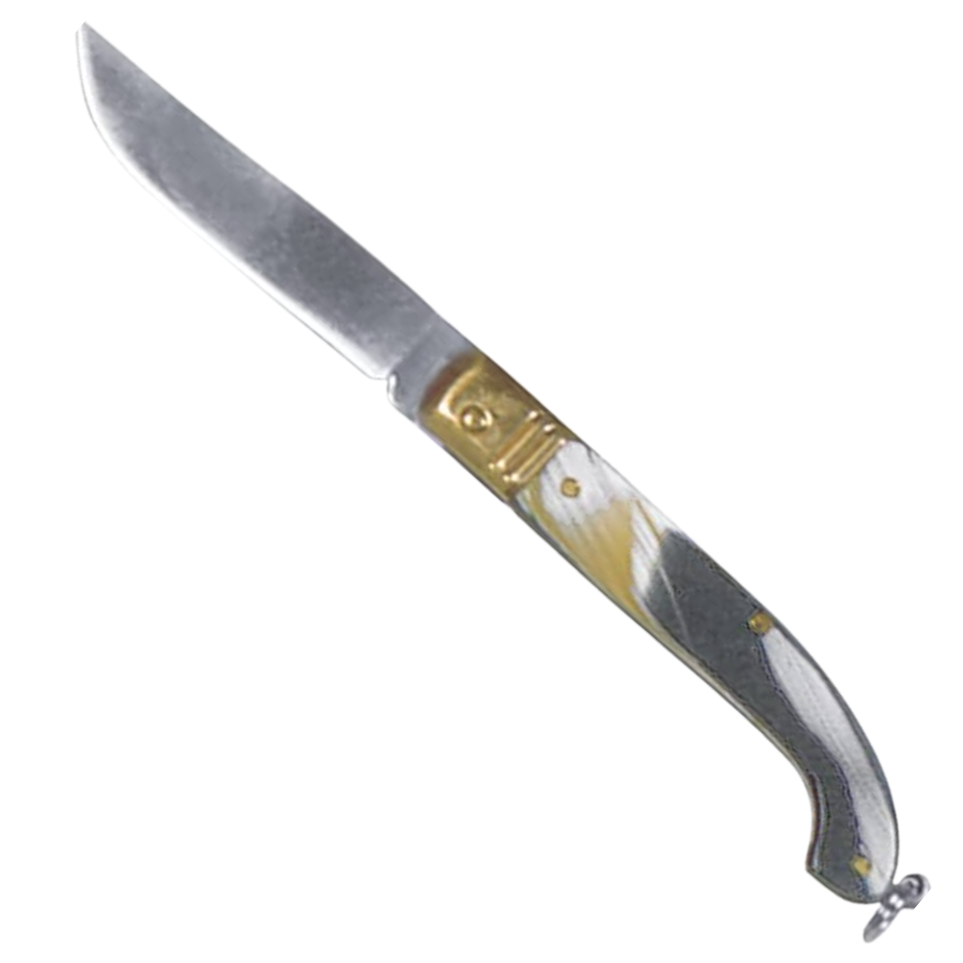 Coltello Zuavo Professionale De Luca | Lama In Acciaio Inox | Manico Finto Corno | 170-190 Mm Mod.++