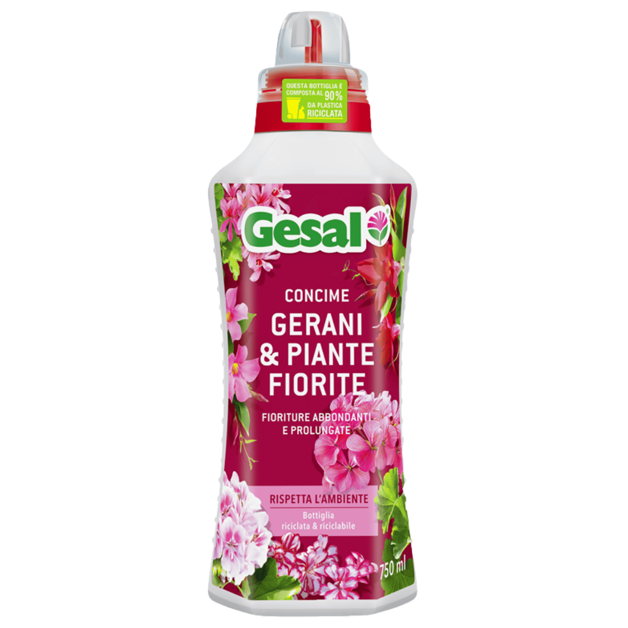 Concime Liquido Gesal Per Gerani E Piante Fiorite | Formula Con Ferro Per Fioriture Abbondanti 750 Ml