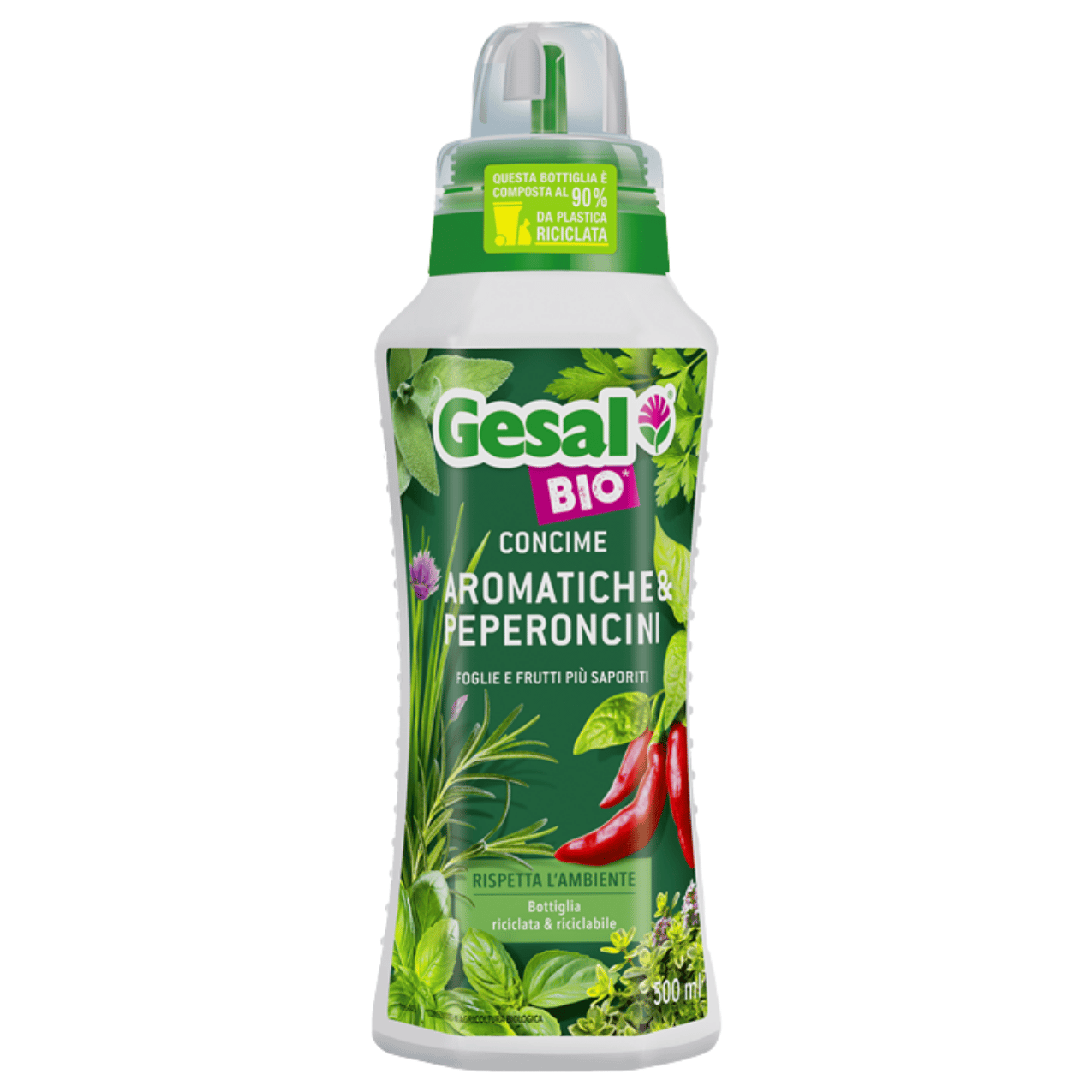 Concime Liquido Gesal Per Aromatiche E Peperoncini Biologico | Nutrimento Bio Naturale 500 Ml