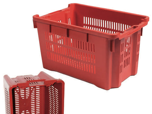 Cassetta PVC Impilabile ICS 40 Litri 56x35x31 | Robusta Per Raccolta E Trasporto