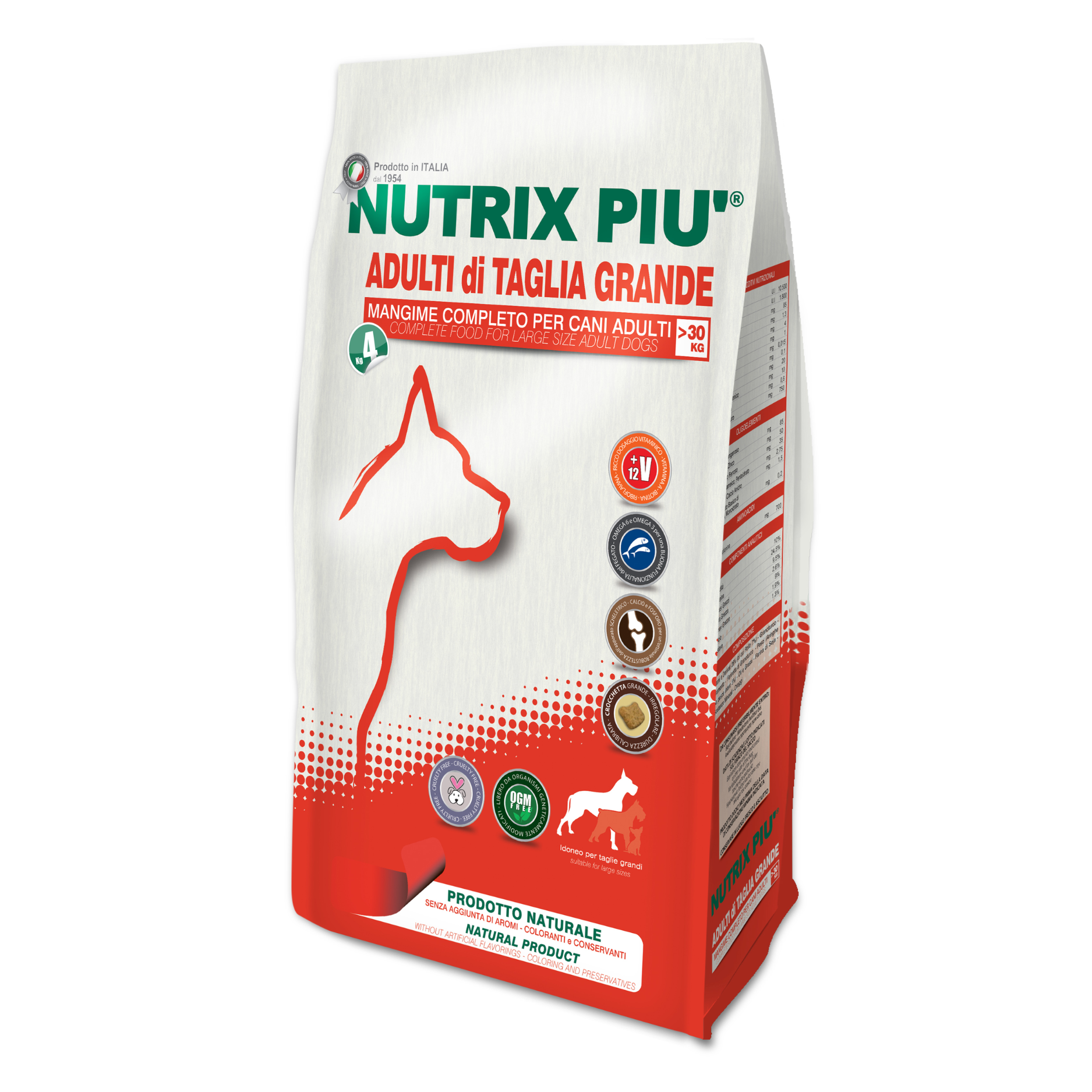 NUTRIX PIU' ADULTI TAGLIA GRANDE 4KG