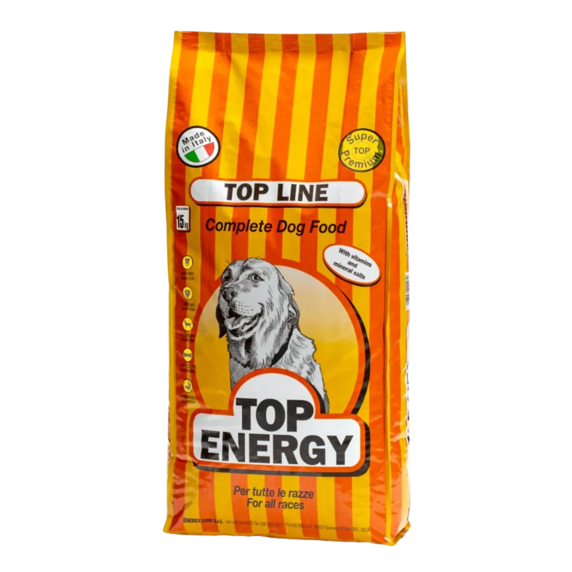 CROCCHETTE PER CANI TOP ENERGY DOG 20KG MADE IN ITALY 29% PROTEINE DI CARNE