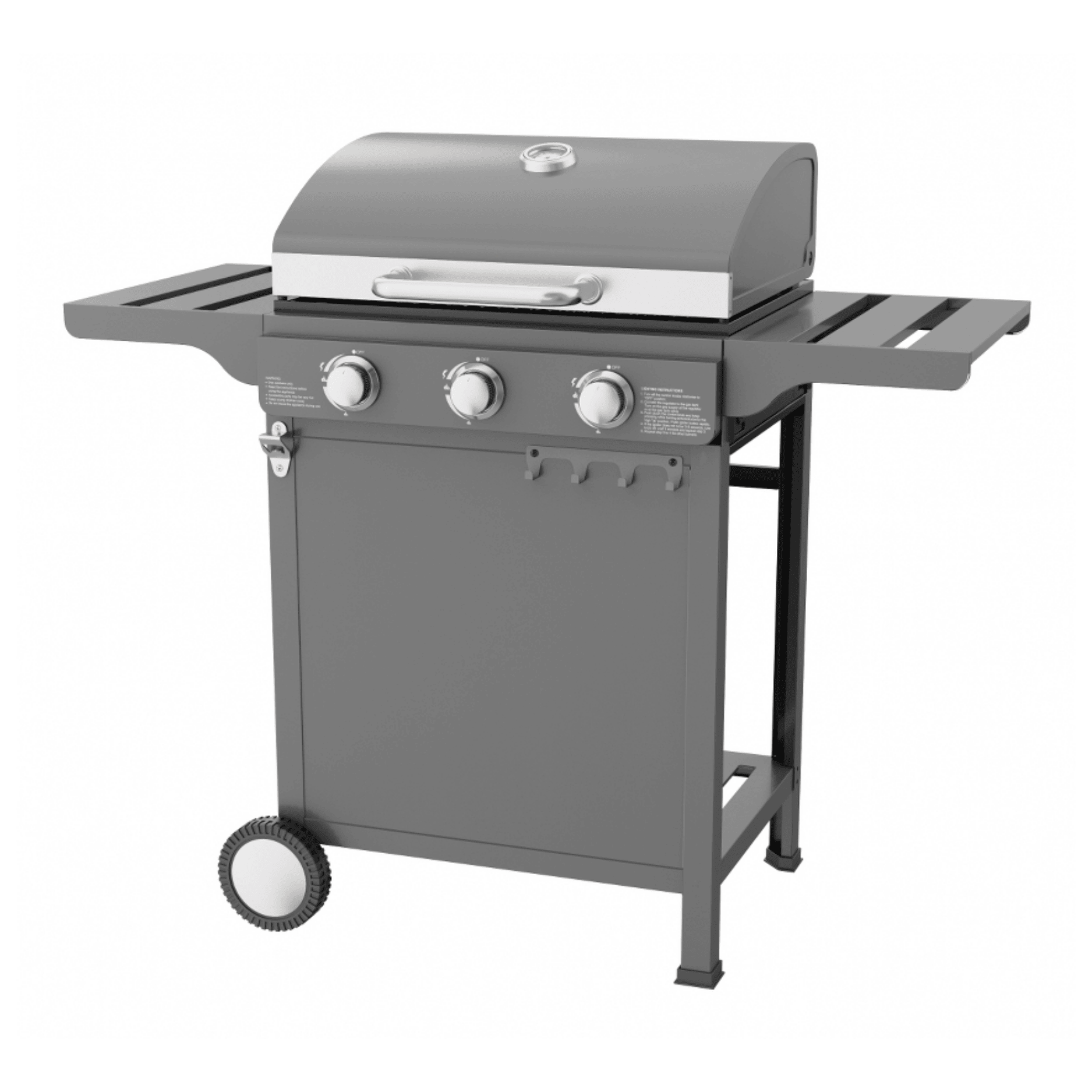 Barbecue A Gas Expert 3 Ompagrill | 3 Bruciatori Inox 9 Kw | Griglia Ghisa Smaltata 60x42