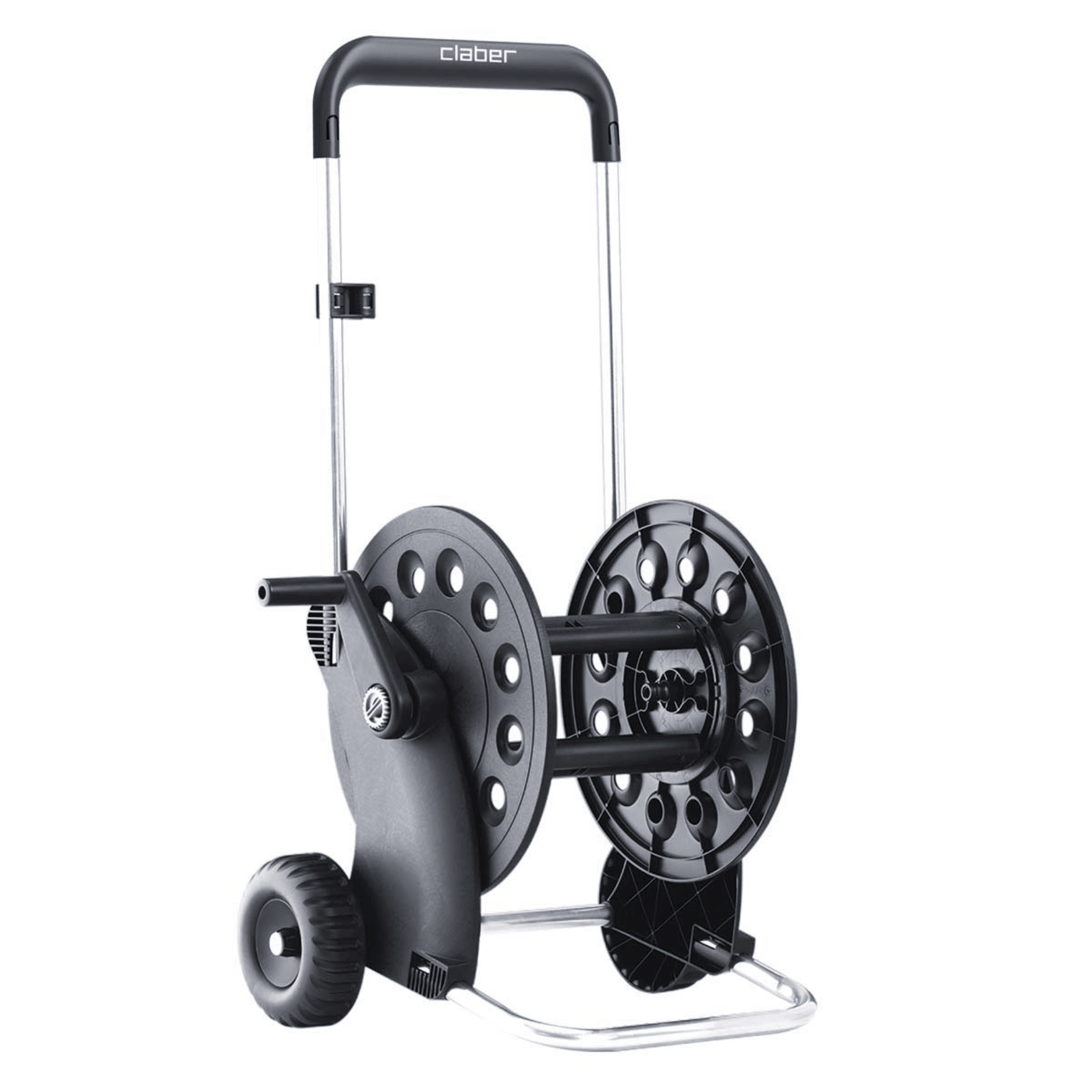 Avvolgitubo Professionale Claber Ecosei 8980 | Struttura In Alluminio Tubolare | Capacità Fino A 60 Mt