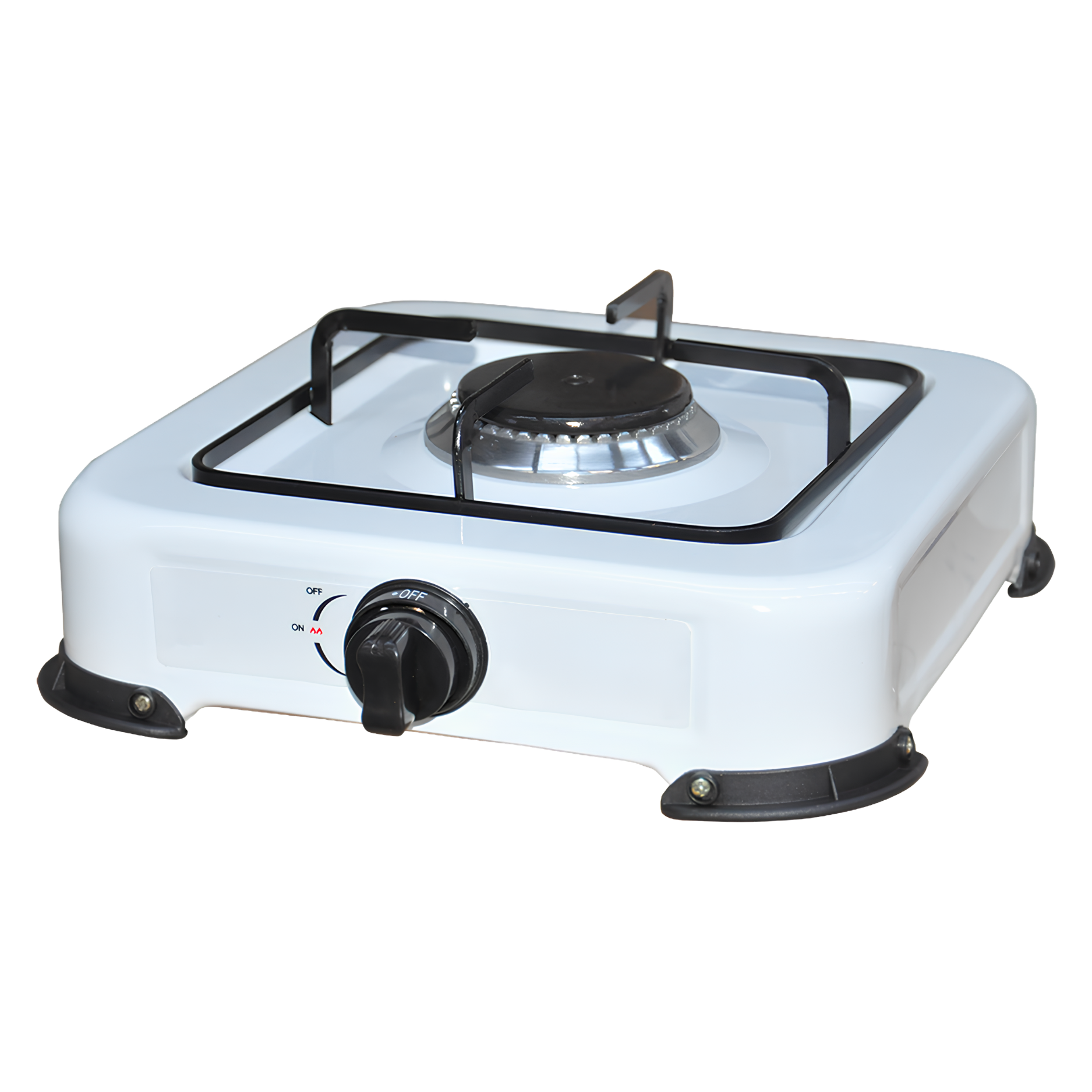 Professional Round Gas Stove for Camping | Cast Iron Burner | Painted Steel Frame