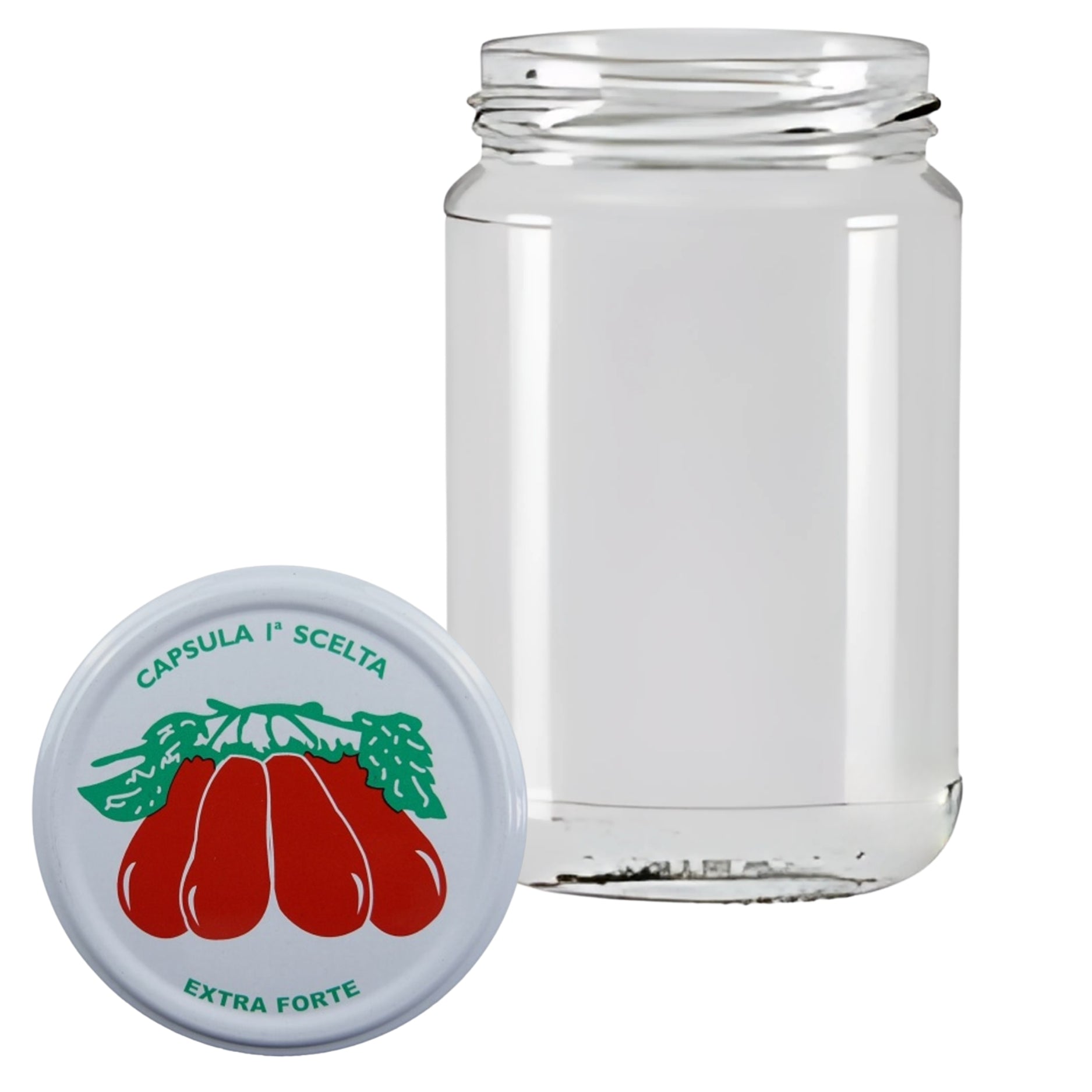 Vaso CEE 314 Ml In Vetro Trasparente | Capsule Ø 63 Incluse | Confezione Da 15 O 24 Pz Idoneo Alla Pastorizzazione