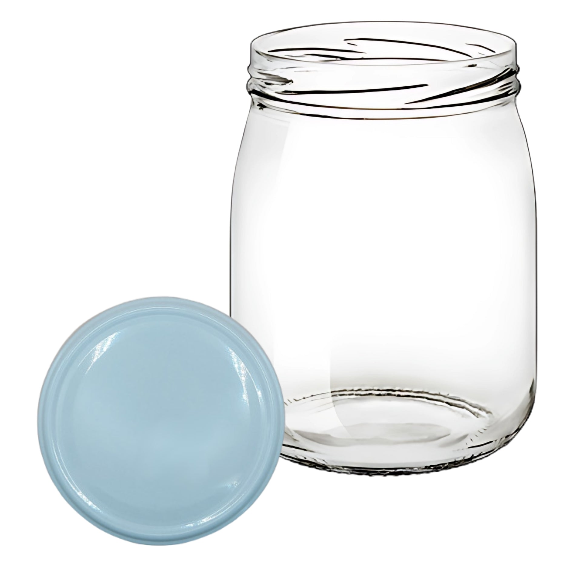 Vaso In Vetro Orto 580 Ml Con Tappo 82 Mm | Pastorizzabile | Ideale Per Conserve, Marmellate E Sottaceti