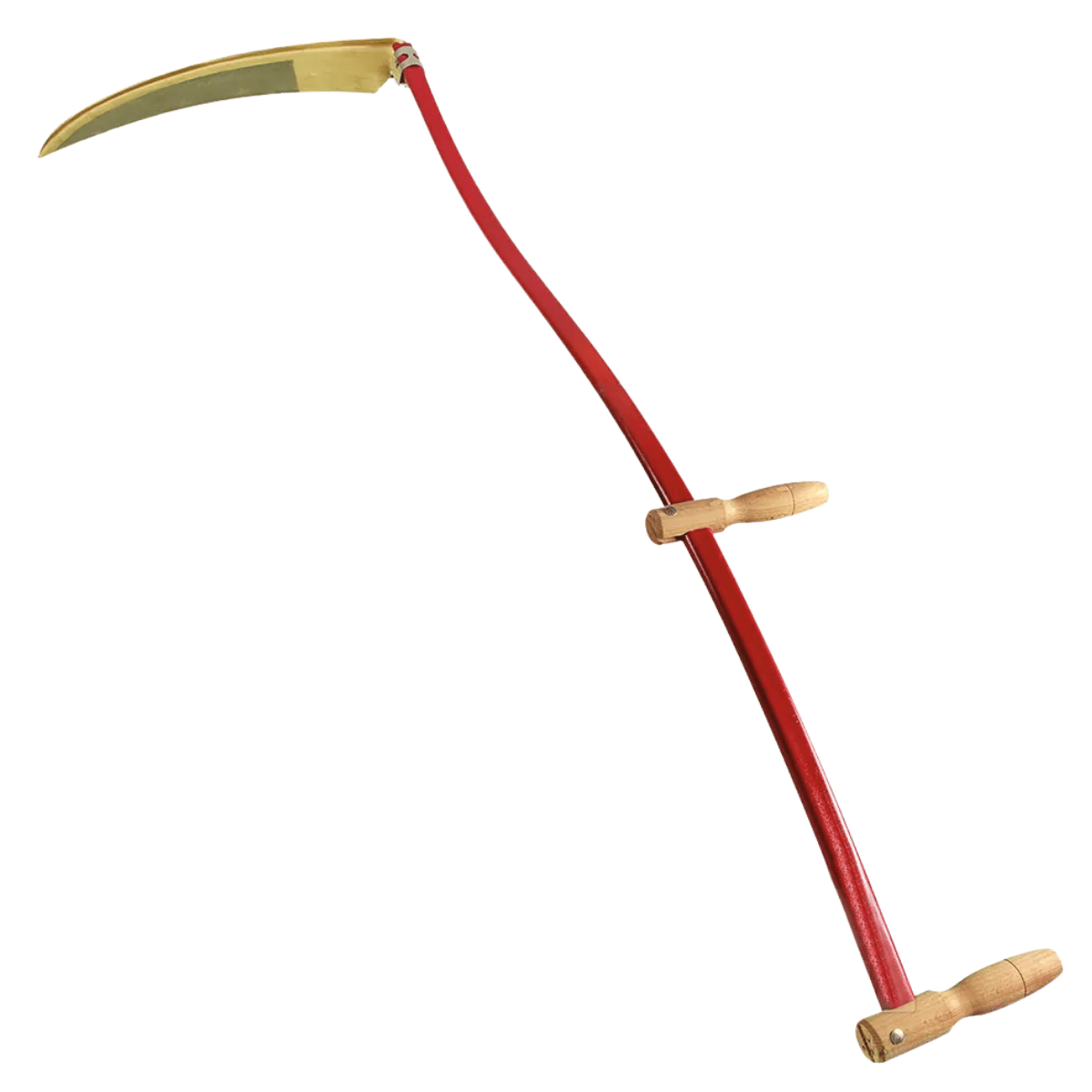 150cm AG0400 Hay Scythe Handle | Painted Steel Tube with Ring, Key, and Ergonomic Grip