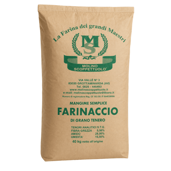 Farinaccio Di Grano Tenero 40 Kg Molino Scoppettuolo | Mangime Semplice Ad Alto Valore Energetico