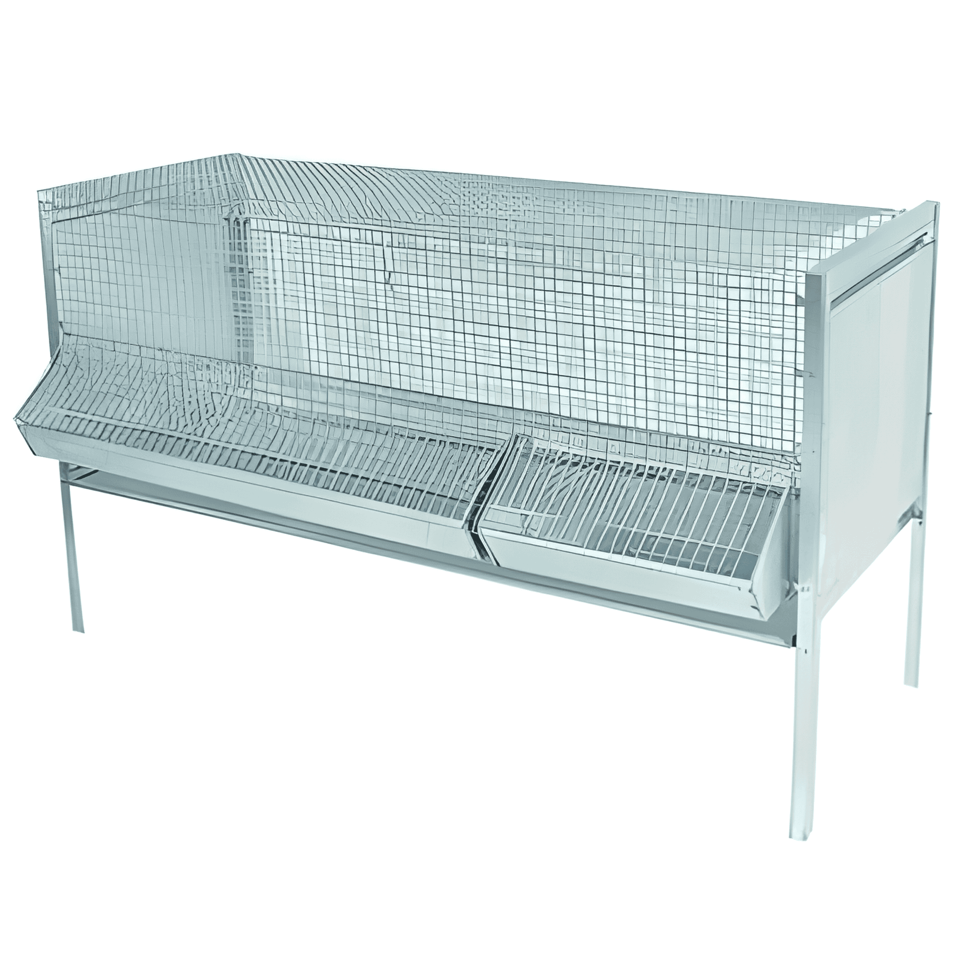 Gabbia Polli Pieghevole Luxury Giacomo Menza | Mascherina Registrabile | Lamiera E Rete Zincata 19x19