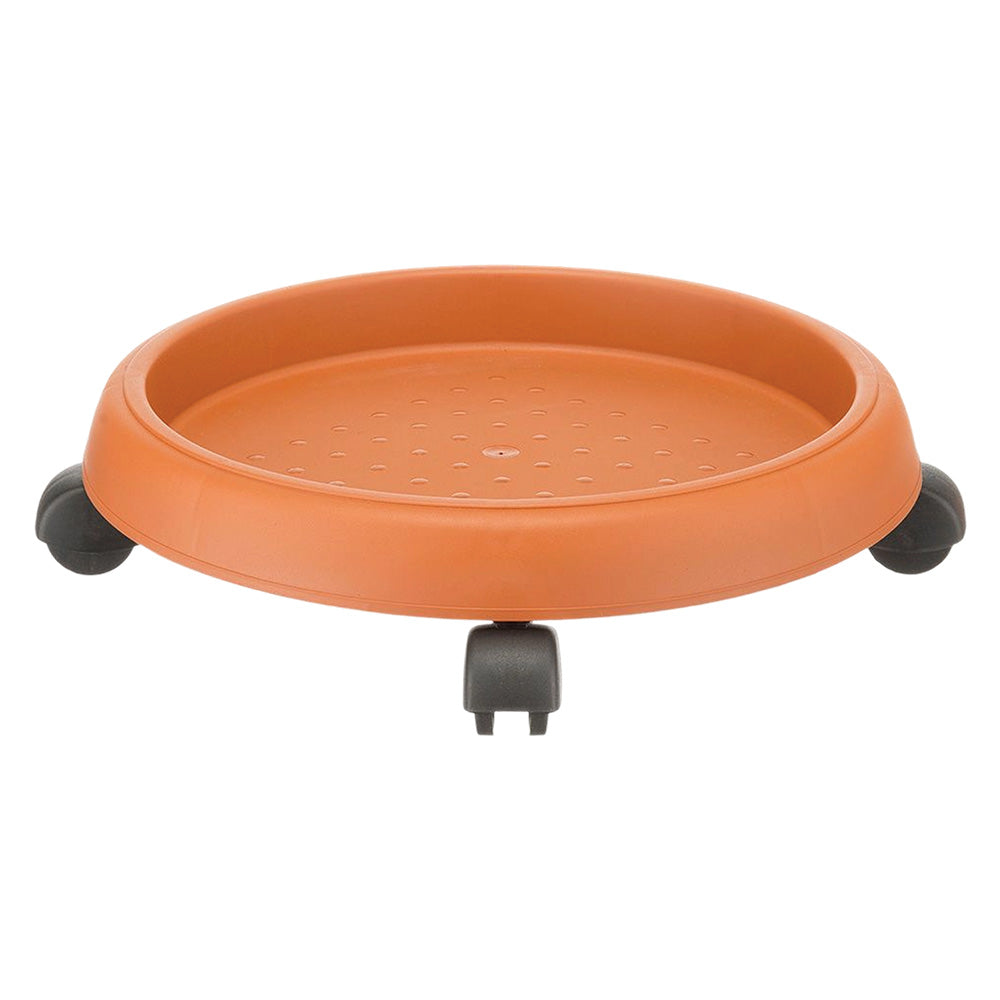 SOTTOVASO CON RUOTE Ø 40 cm. - col.terracotta
