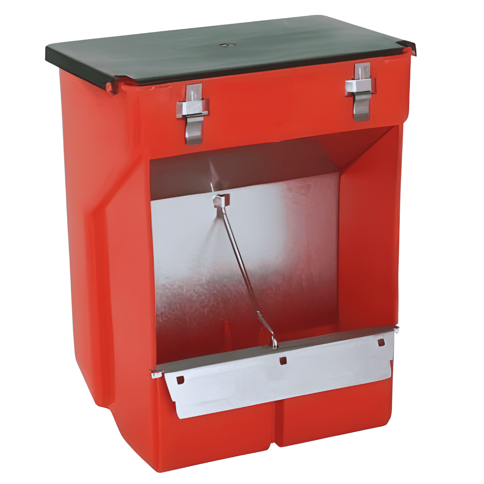 Mangiatoia A Tramoggia Per Conigli Novital | 2 Scomparti Con Coperchio | Plastica Alimentare