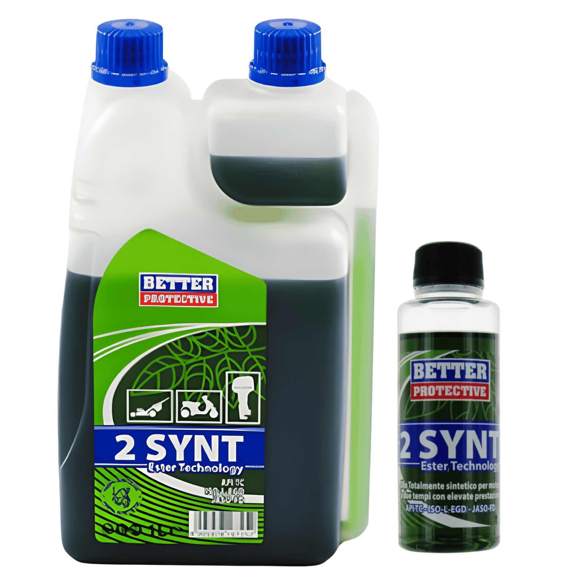 Olio Sintetico Premium Per Miscela 2 Tempi Better | Lubrificante Motori 2T Ad Alte Prestazioni | Riduce Fumo E Incrostazioni | 100 Ml - 1 Lt