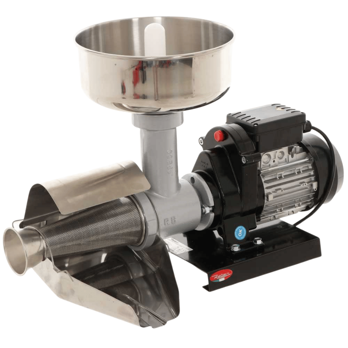 Reber N°5 9004N Professional Tomato Squeezer | 500W Electric Motor | Output 150-340 kg/h
