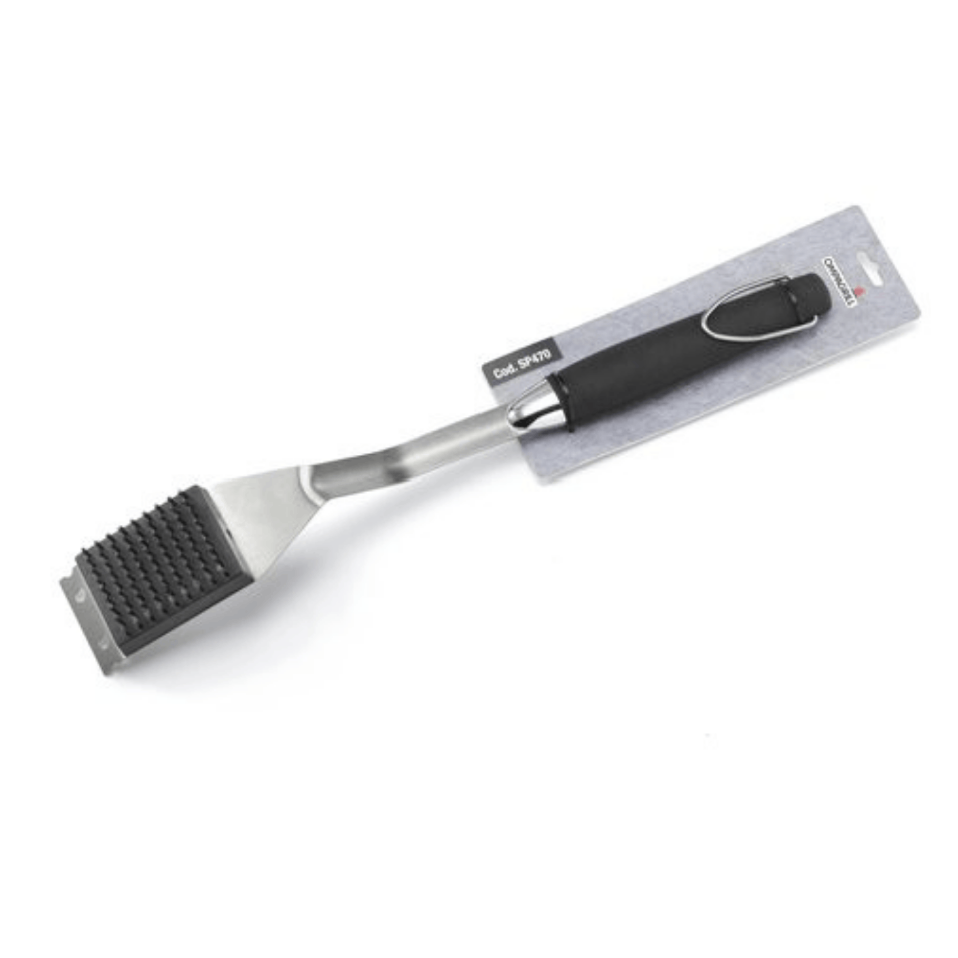 Spazzola Per Barbecue Ompagrill | Acciaio Inox Professionale | Manico Antiscivolo Rinforzato | Alta Resistenza