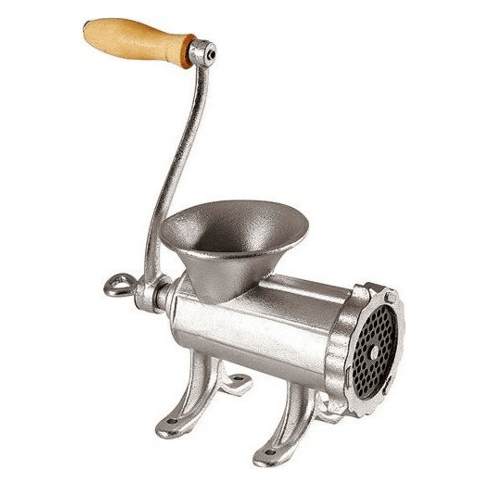 Tritacarne Manuale Reber In Ghisa Stampata Con Piedi | Coltello E Piastra 4,5 Mm Acciaio Temprato