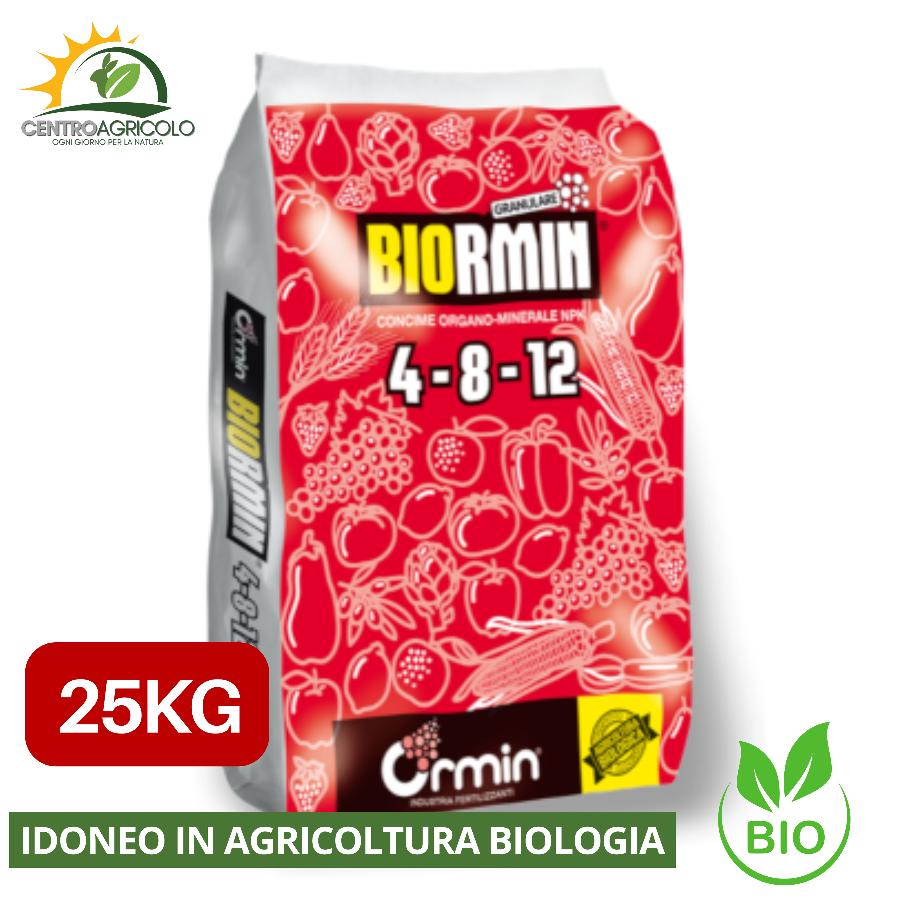 CONCIME ORMIN BIORMIN GRANULARE MINERALE [4-8-12] DA 25KG