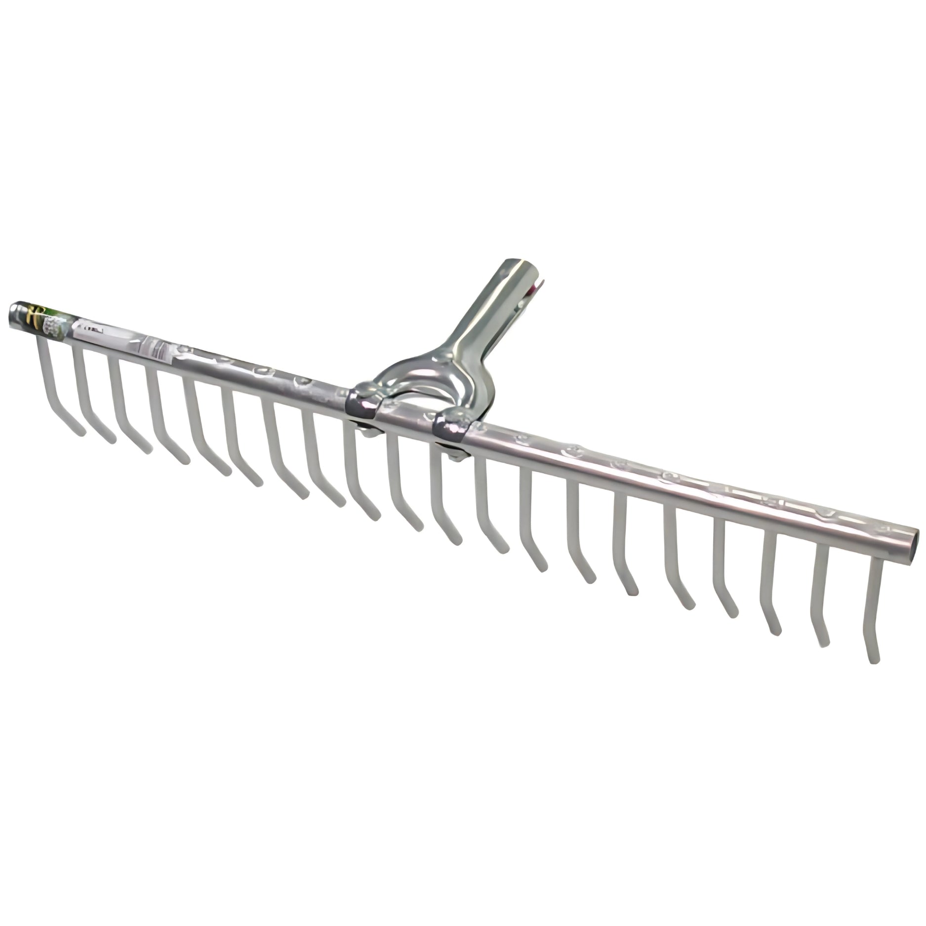 Rastrello Da Fieno In Alluminio Argento 22 Denti | Leggero E Resistente | Larghezza 77 Cm | Attacco Regolabile